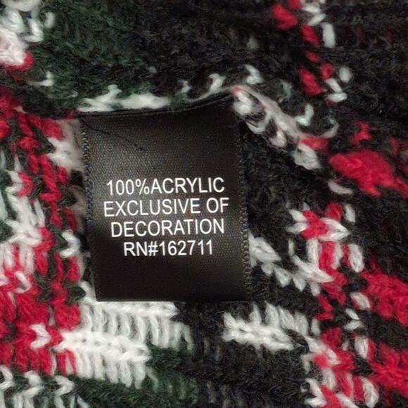 Blizzard Bay Red Ugly Christmas Sumo Santa Sushi Crew Neck Sweater Size XL - Picture 5 of 7